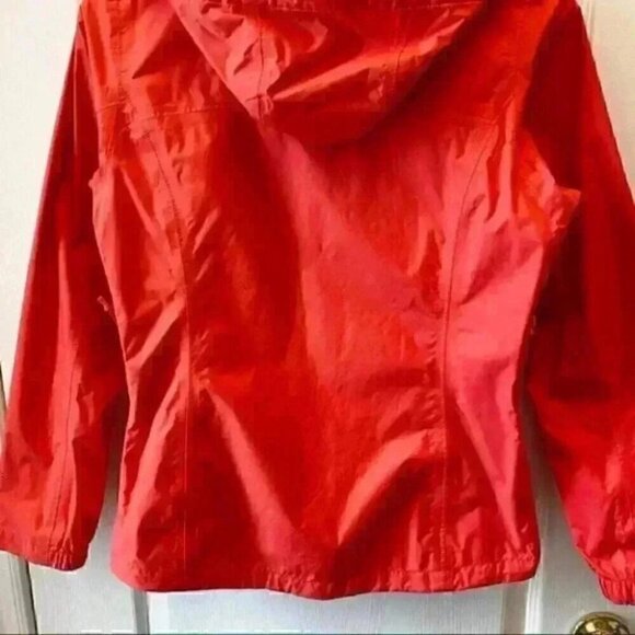 Columbia Jacket Omni Shield Waterproof Nylon Windbreaker Hood Coral Orange XS - Picture 9 of 16